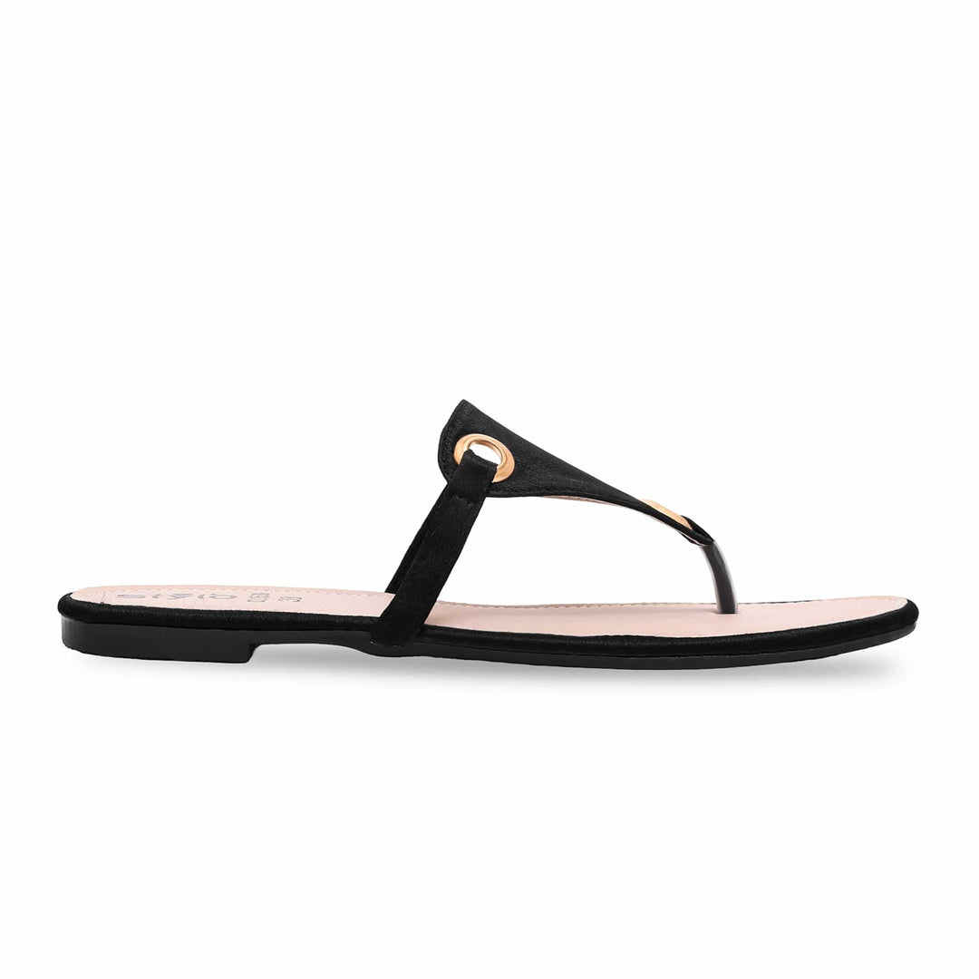 Black Casual Chappal CL1539