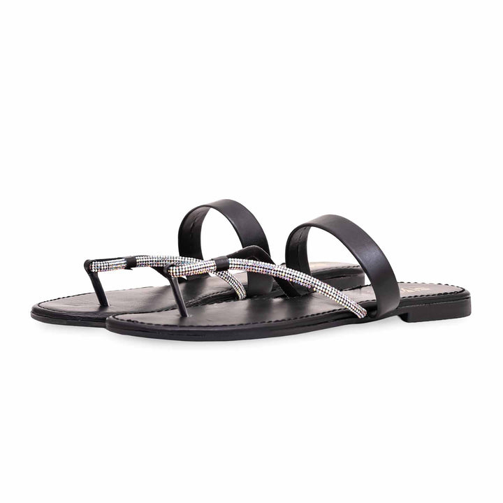 Black Casual Chappal CL1564