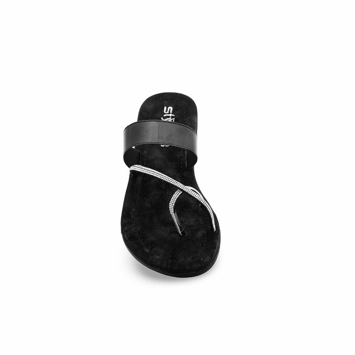 Black Casual Chappal CL1611