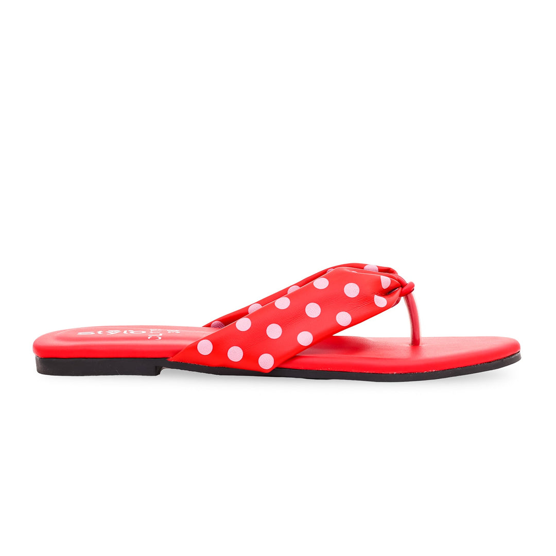 Red Casual Chappal CL1798