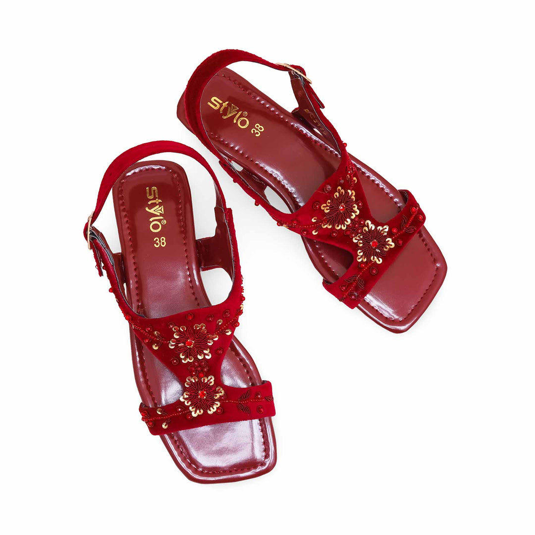 Maroon Chappal Kohaty EC3179