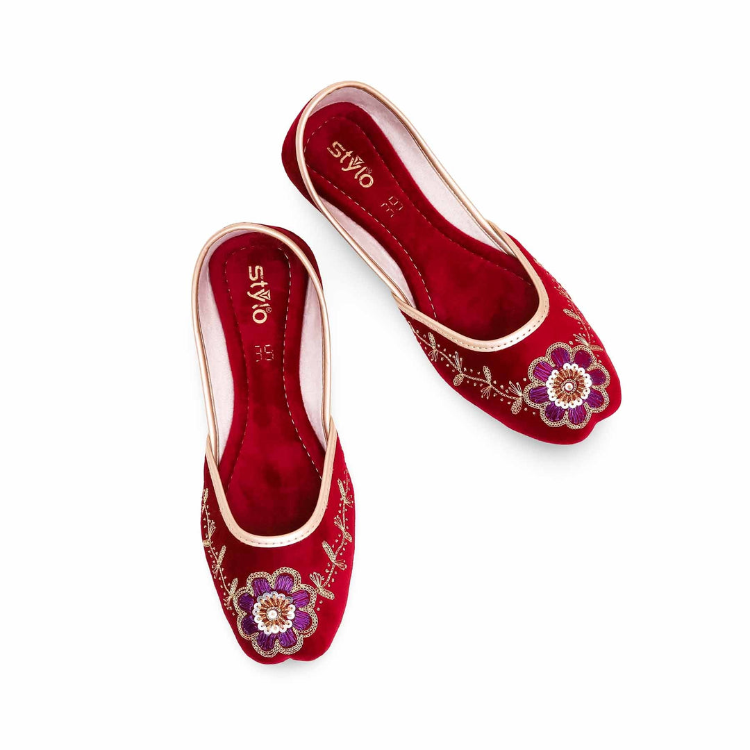 Maroon Ethnic Khusa EC8446