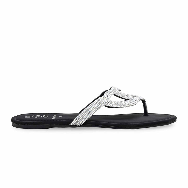 Black Fancy Chappal FN0726