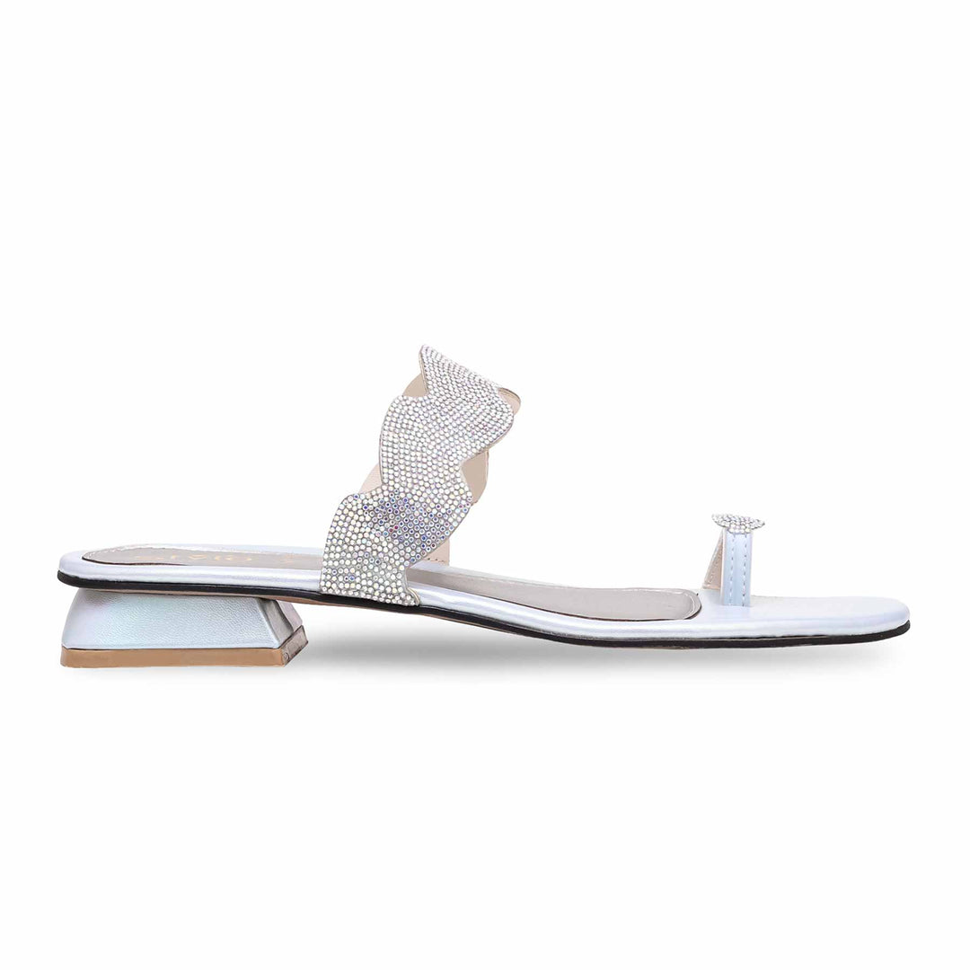 Silver Fancy Chappal FN0730