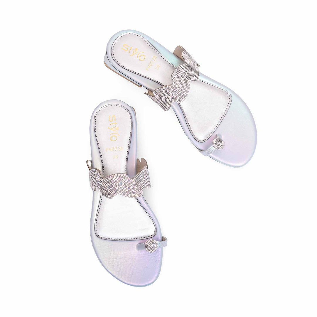 Silver Fancy Chappal FN0730