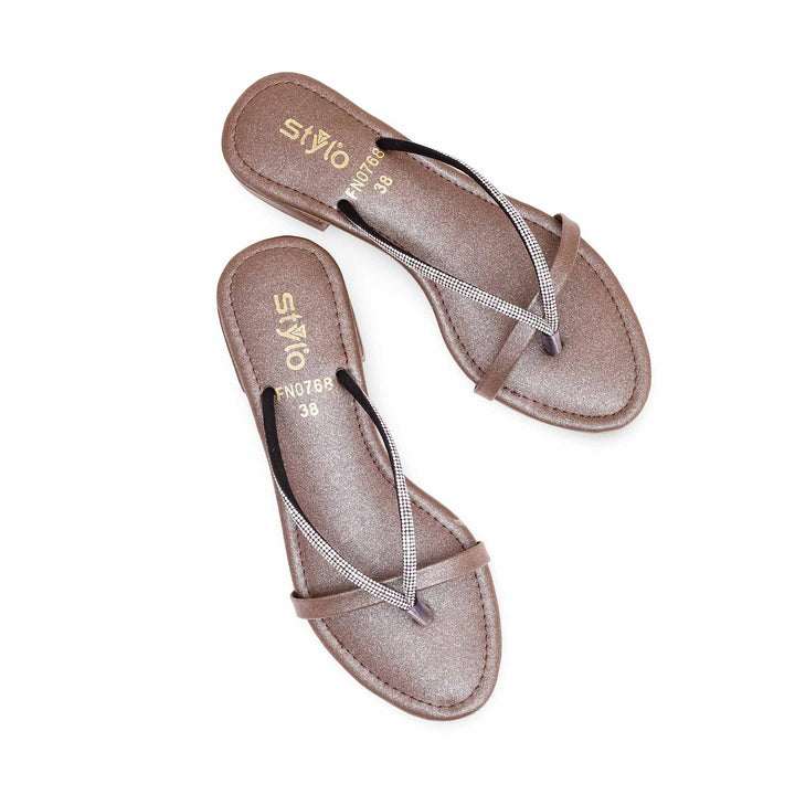 Brown Fancy Chappal FN0768