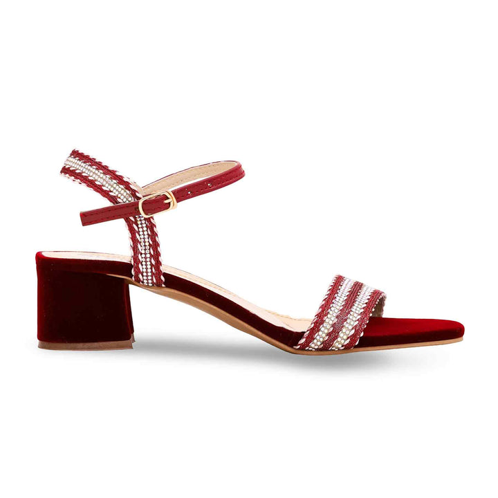 Maroon Fancy Sandal FN5828