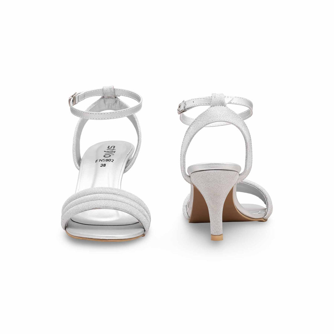 Silver Women Fancy Sandal FN5902