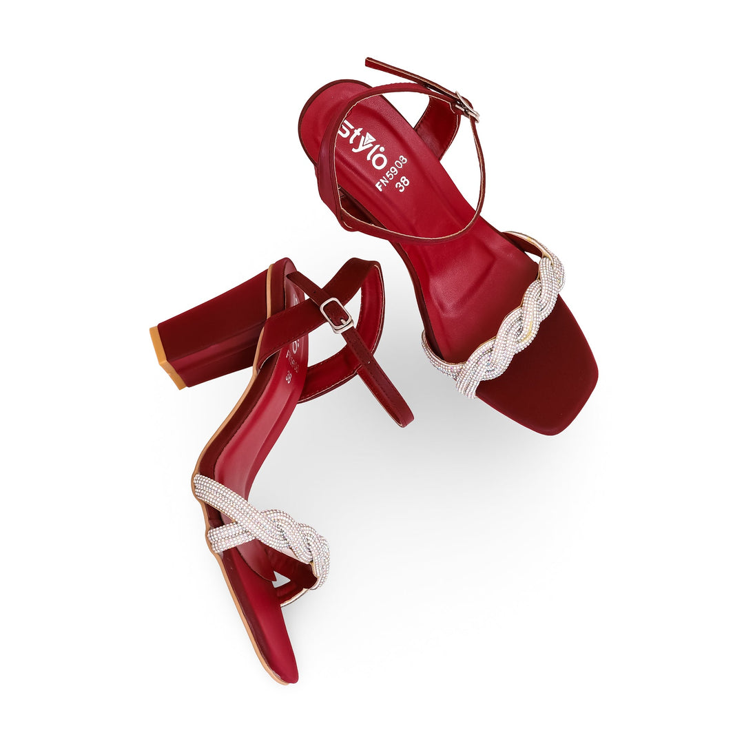 Maroon Fancy Sandal FN5908