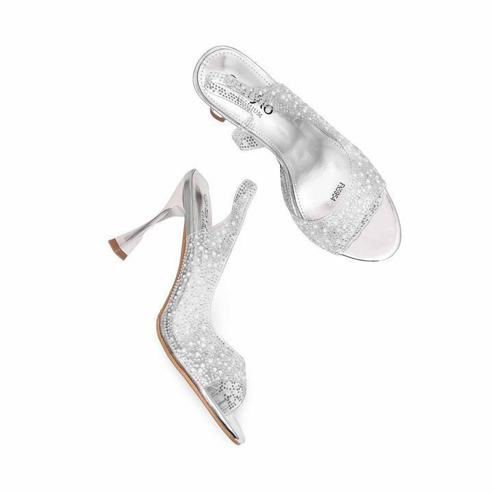 Silver Fancy Bridal Sandal FN5954