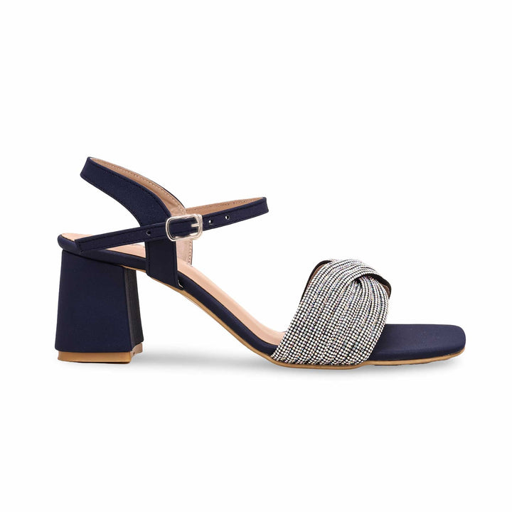 Blue Fancy Block Heel Sandal FN6009