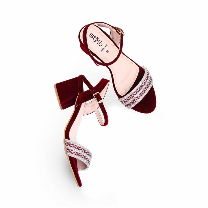 Maroon Fancy Sandal FN6045