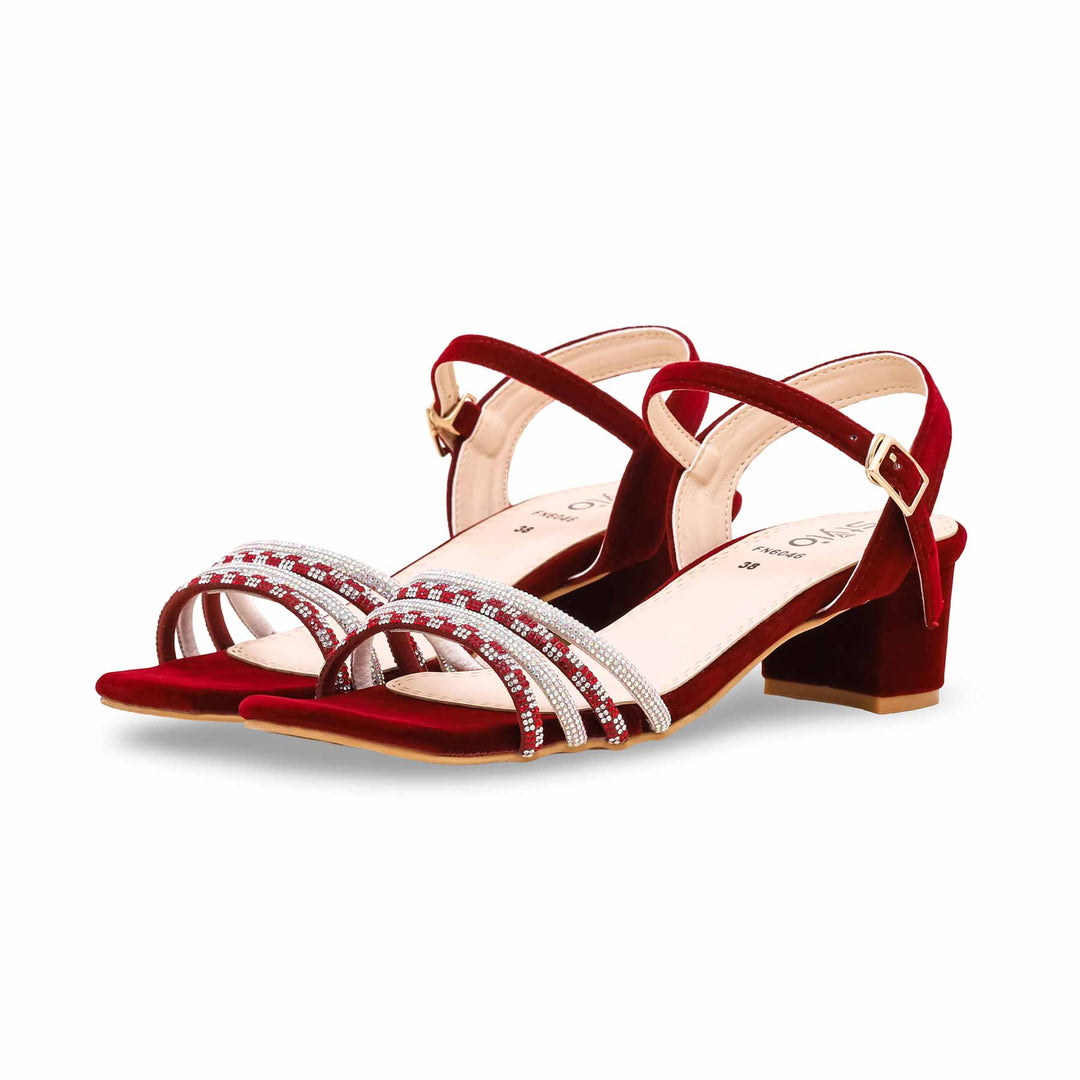 Maroon Fancy Sandal FN6046