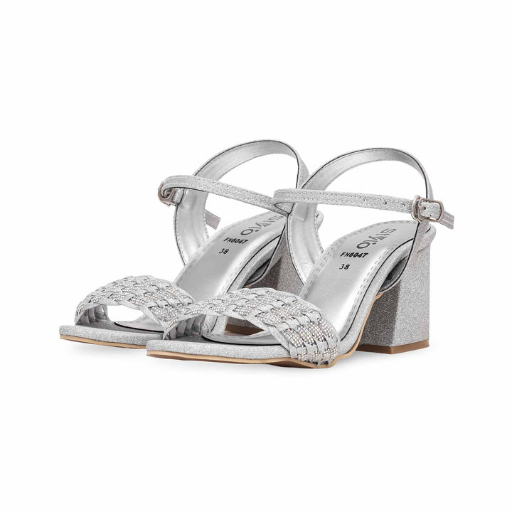 Silver Fancy Sandal FN6047