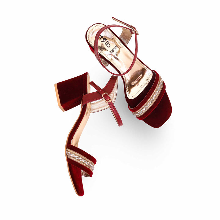 Maroon Fancy Sandal FN6048