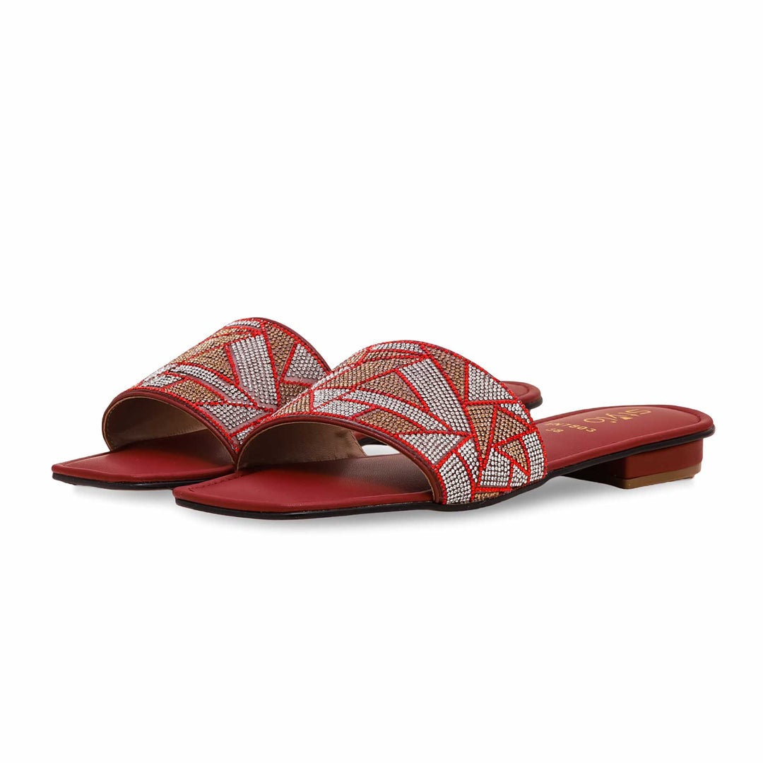 Maroon Fancy Slipper FN7803