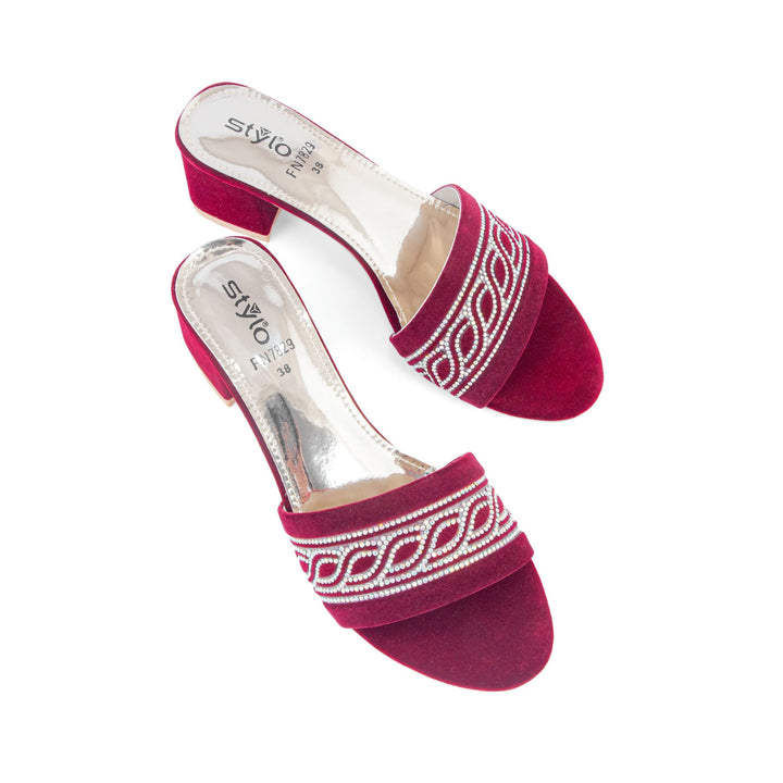 Maroon Fancy Slipper FN7829