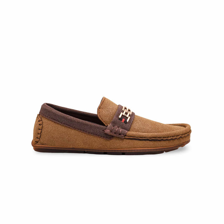 Boys Brown Formal Moccasin KD0851