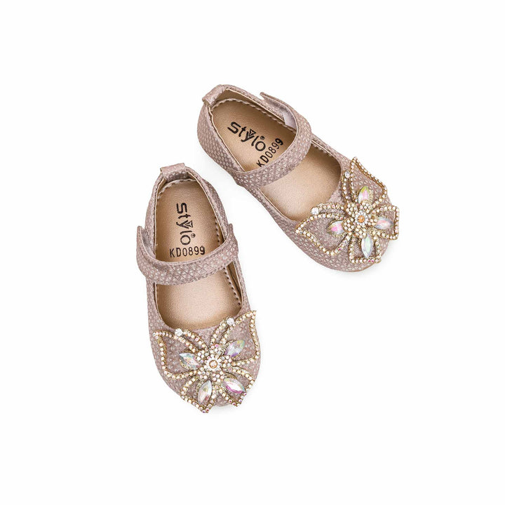 Girls Golden Fancy Pumps KD0899