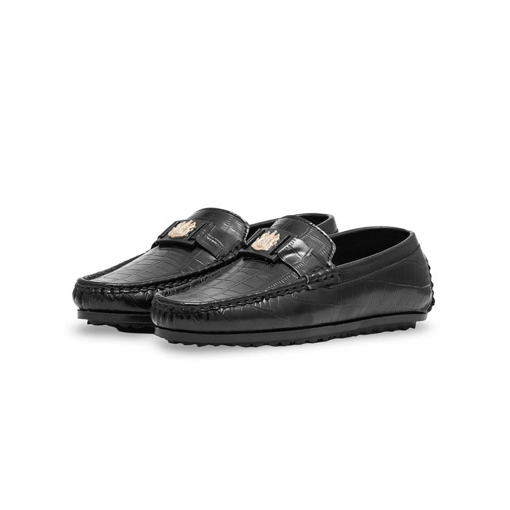 Boys Black Formal Moccasin KD0995