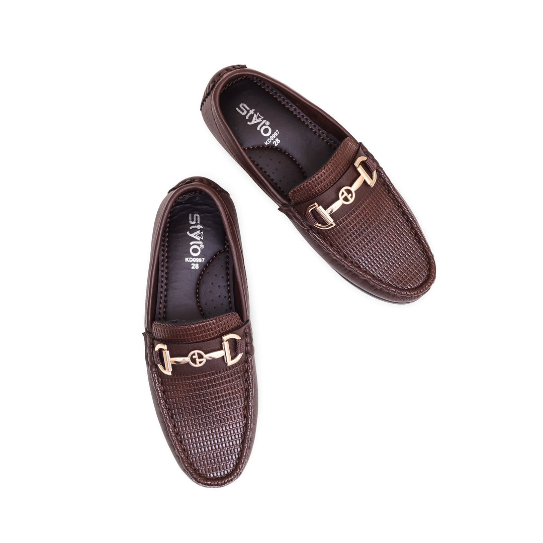 Boys Coffee Formal Moccasin KD0997