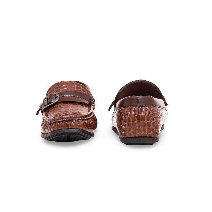 Boys Brown Formal Moccasin KD2195