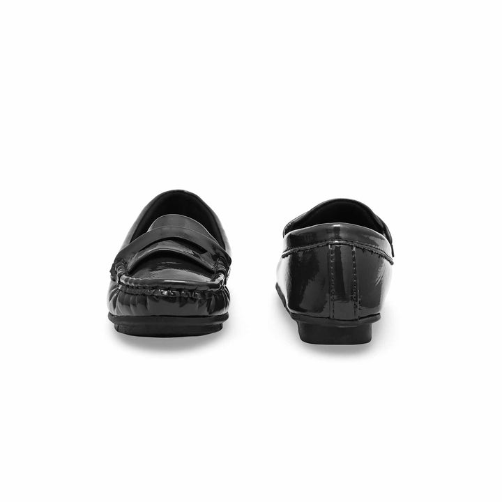 Girls Black Formal Moccasin KD2296