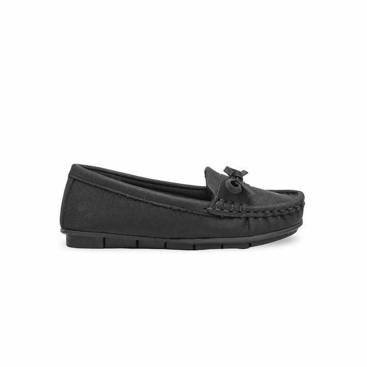 Girls Black Formal Moccasin KD2297