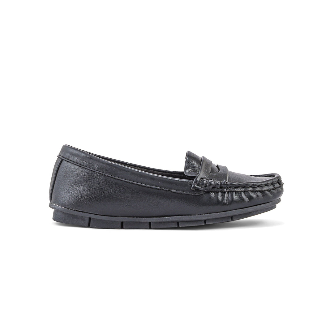 Girls Black Formal Moccasin KD2300