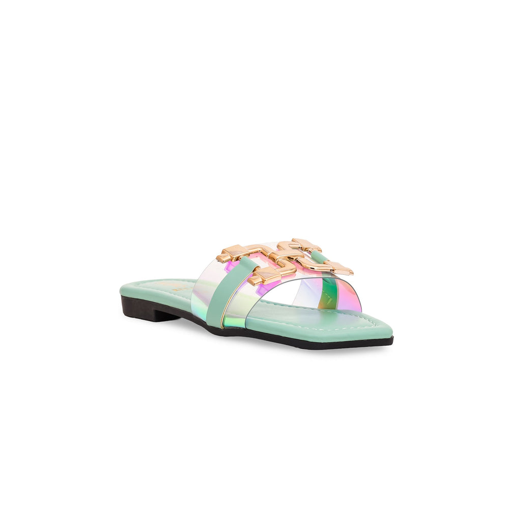 Girls Aqua Green Formal Slipper KD5403