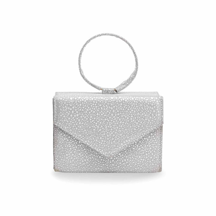 Silver Fancy Clutch P15351