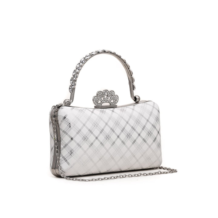 White Fancy Clutch P15365