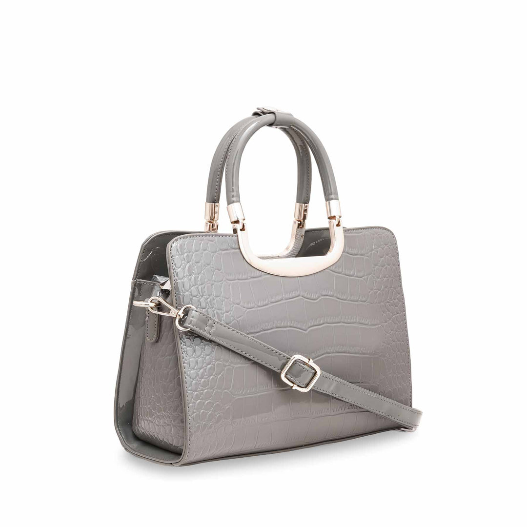 Grey Formal Hand Bag P36129