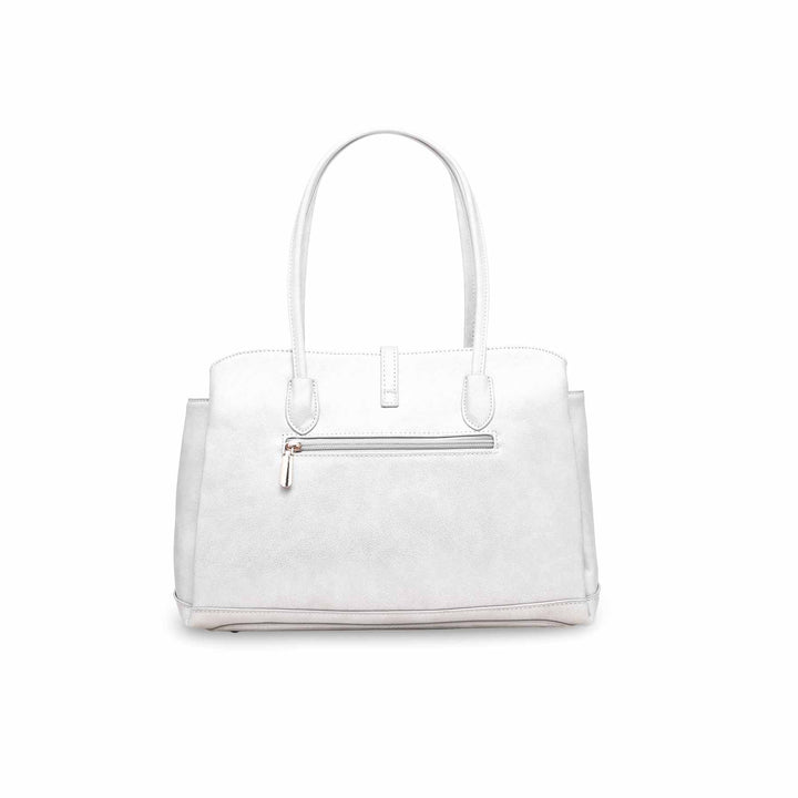 White Formal Hand Bag P36130