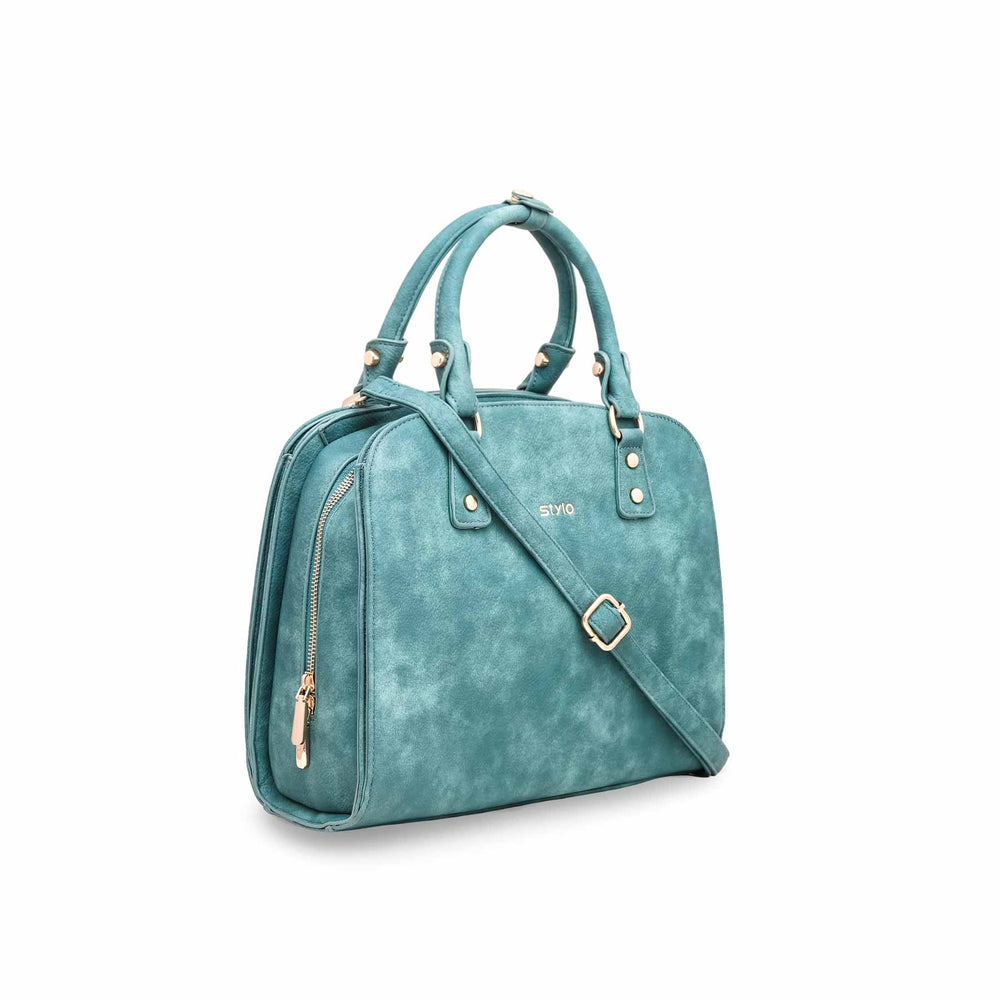 Green Formal Hand Bag P36132