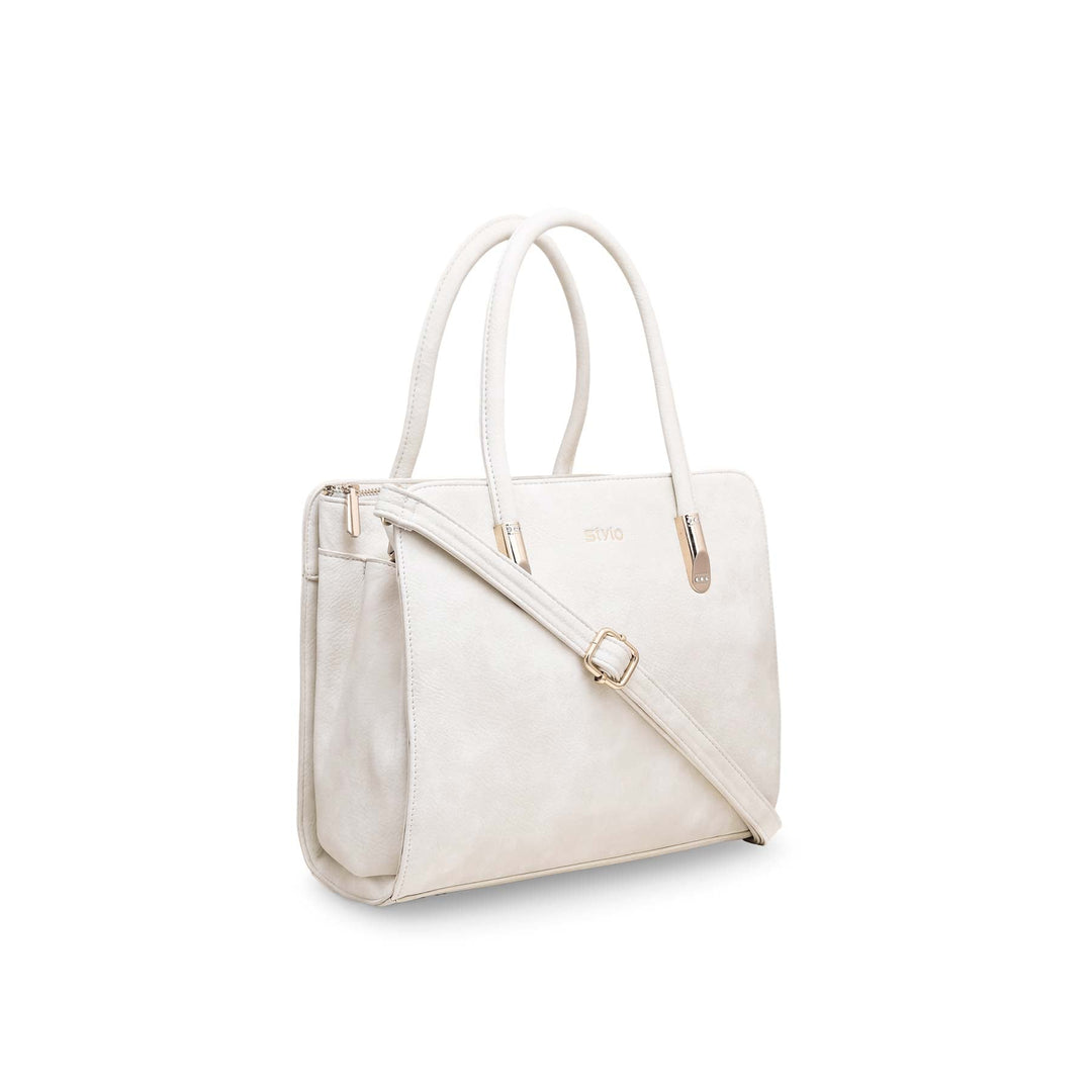 White Formal Hand Bag P36133