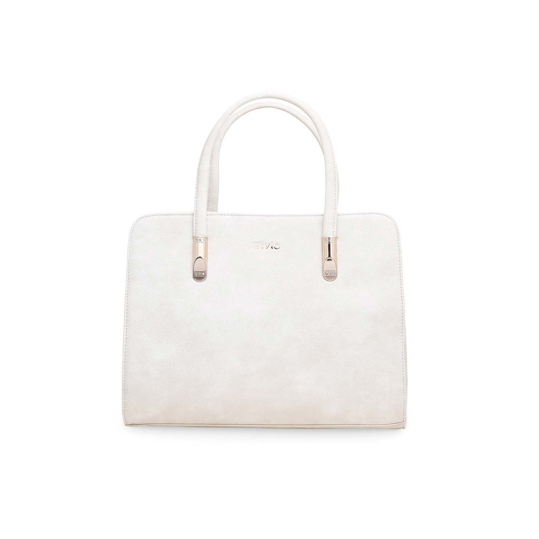 White Formal Hand Bag P36133