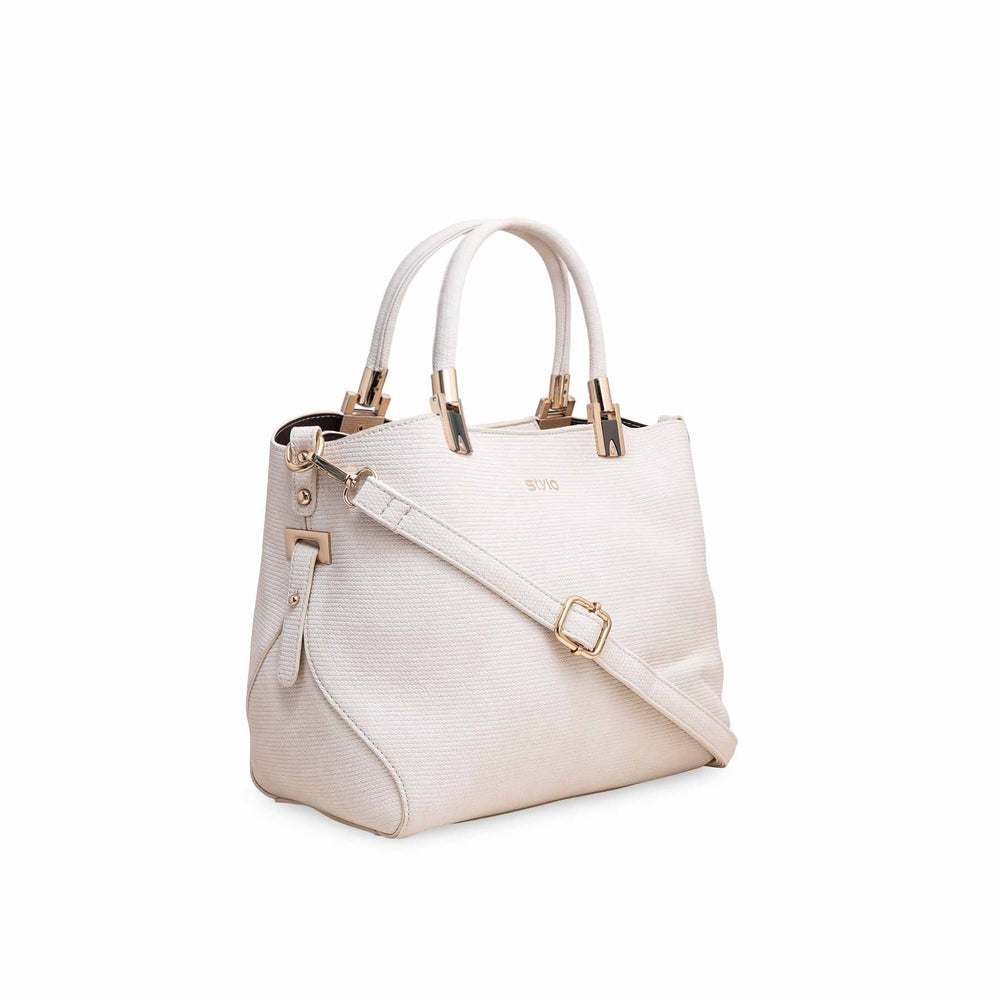 White Formal Handbag P36135