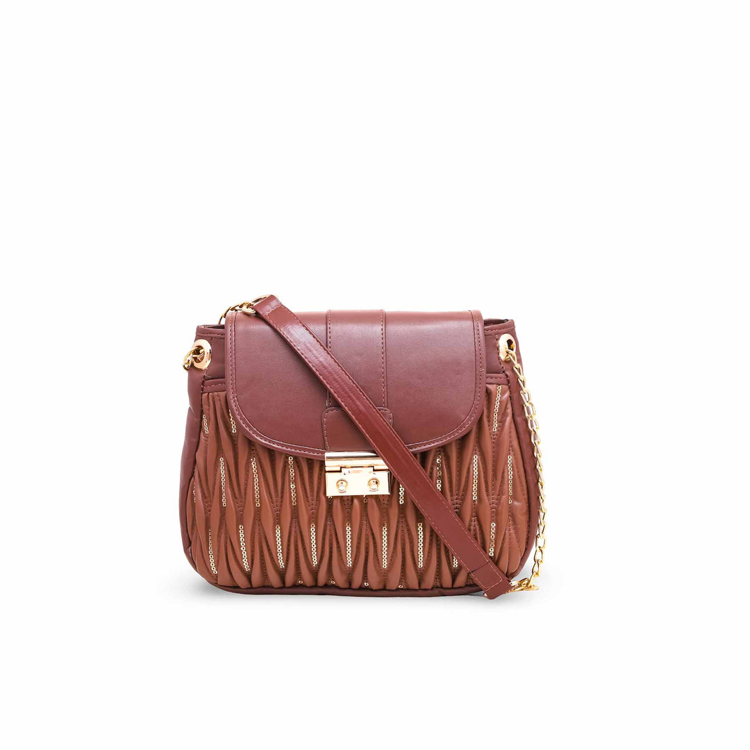 Brown Formal Shoulder Bag P55601