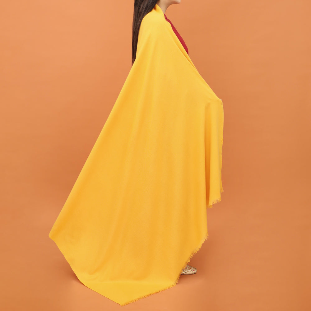 Yellow Acrylic Winter Shawl PN4304