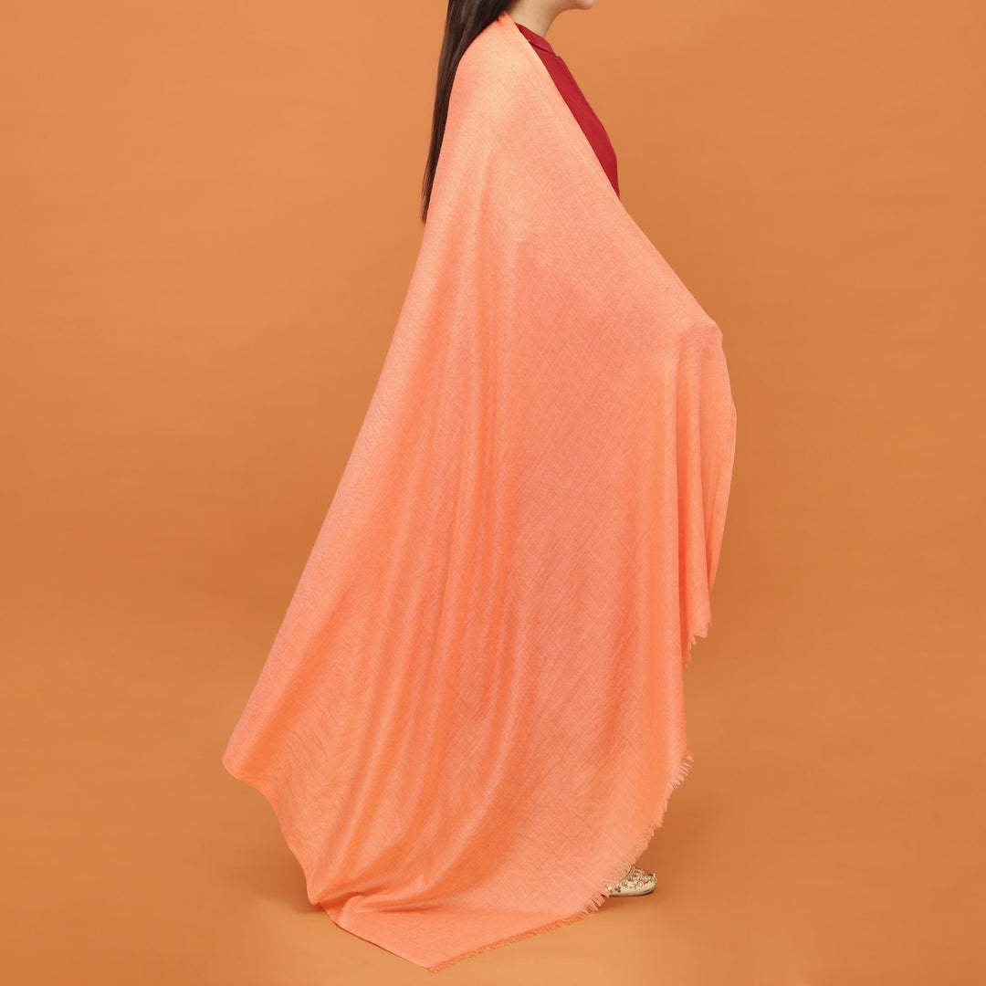 Orange Acrylic Winter Shawl PN4312