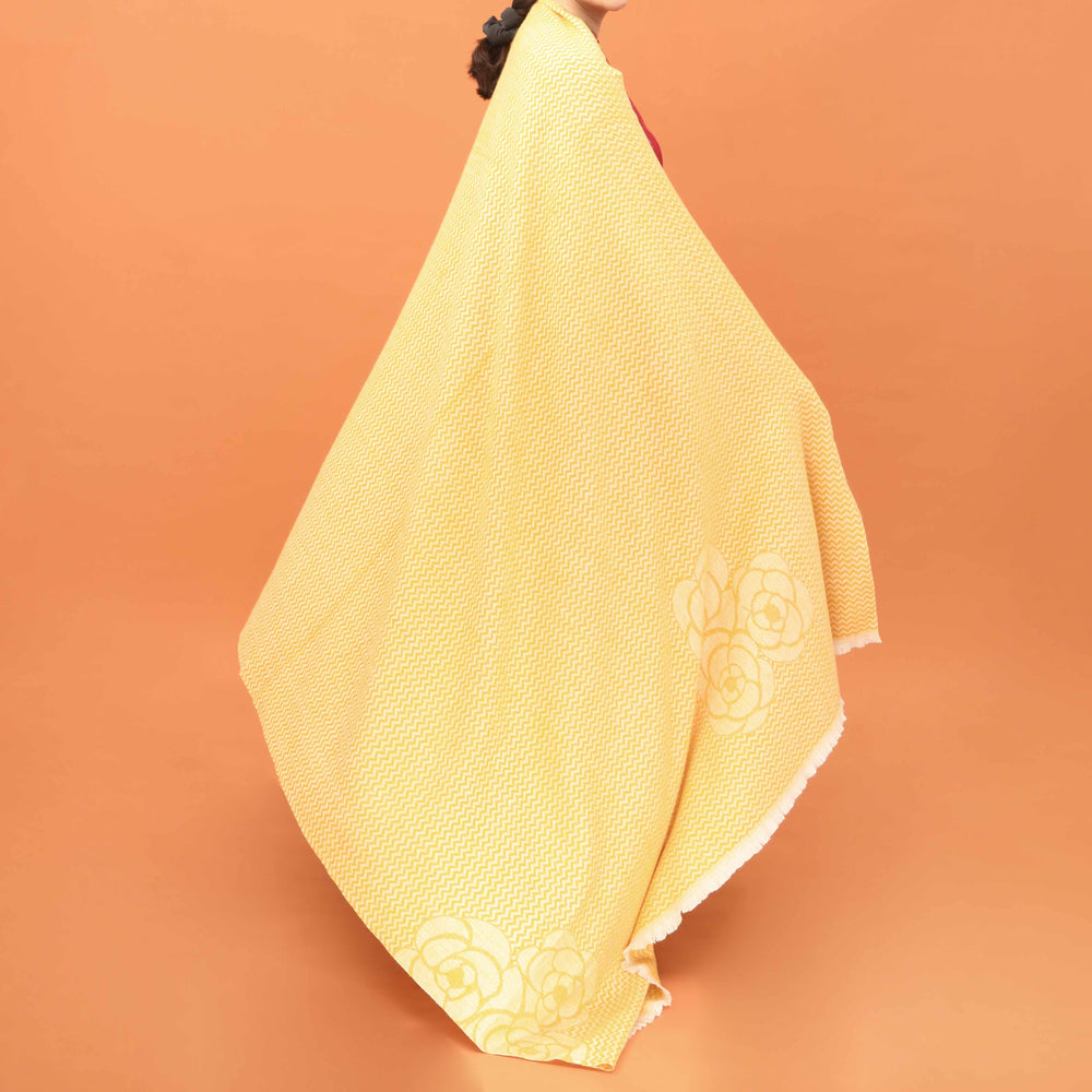 Mustard Acrylic Winter Shawl PN4339