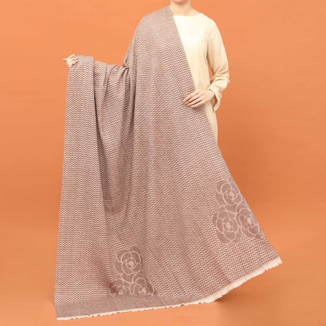 Brown Acrylic Winter Shawl PN4346