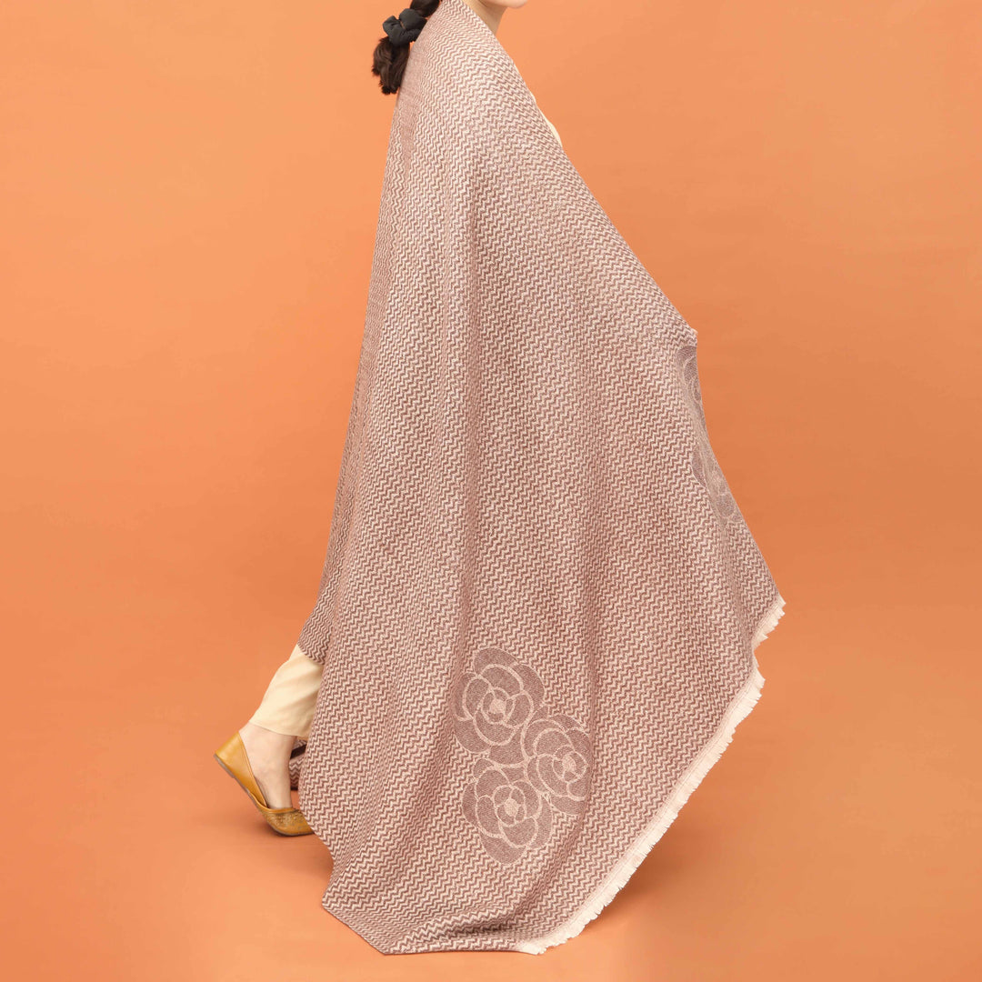 Brown Acrylic Winter Shawl PN4346