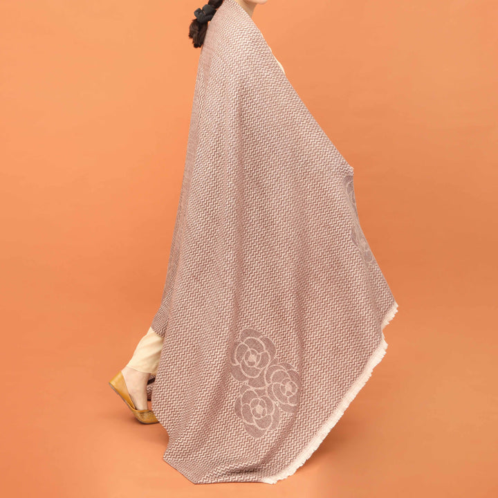 Brown Acrylic Winter Shawl PN4346