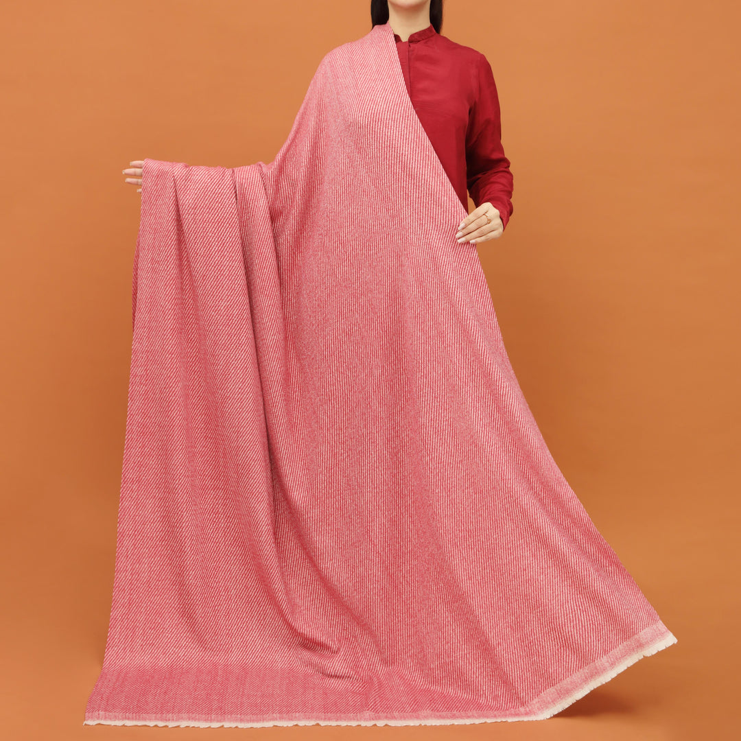 Red Acrylic Winter Shawl PN4377