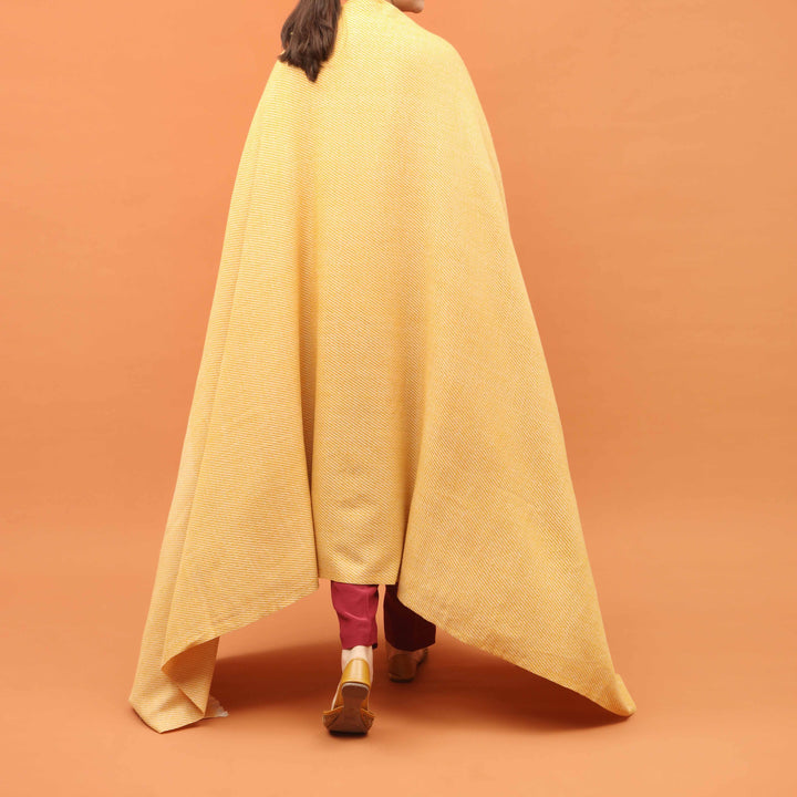 Mustard Acrylic Winter Shawl PN4379