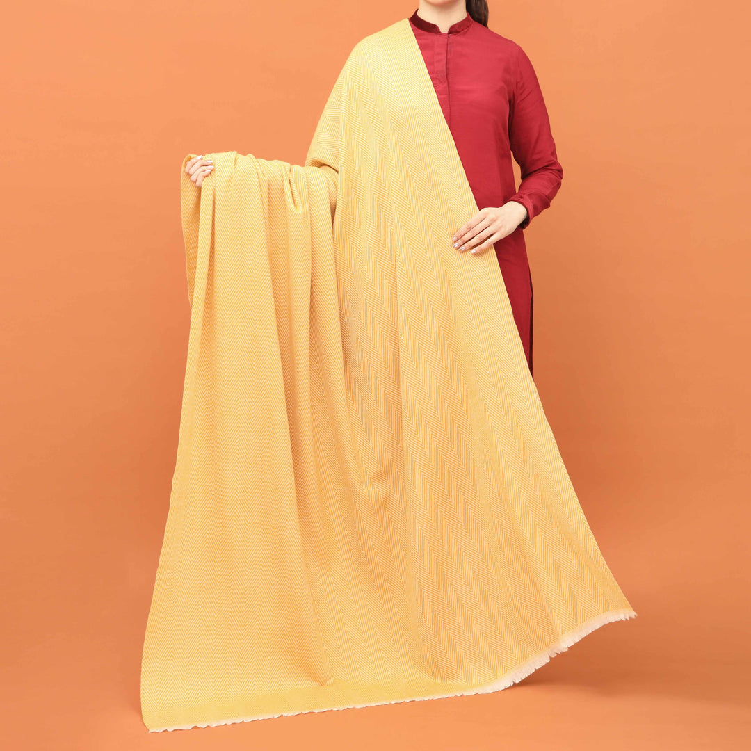 Mustard Acrylic Winter Shawl PN4386