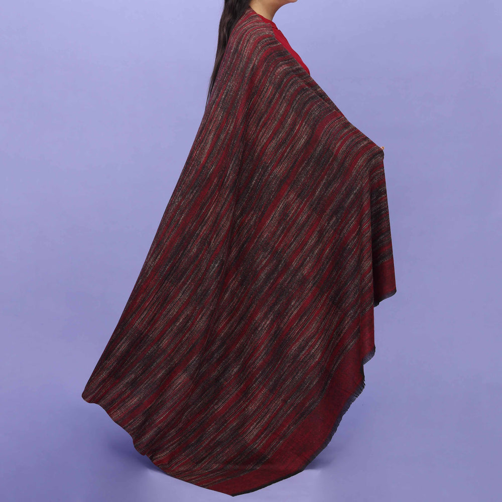 Maroon Acrylic Winter Shawl PN4461