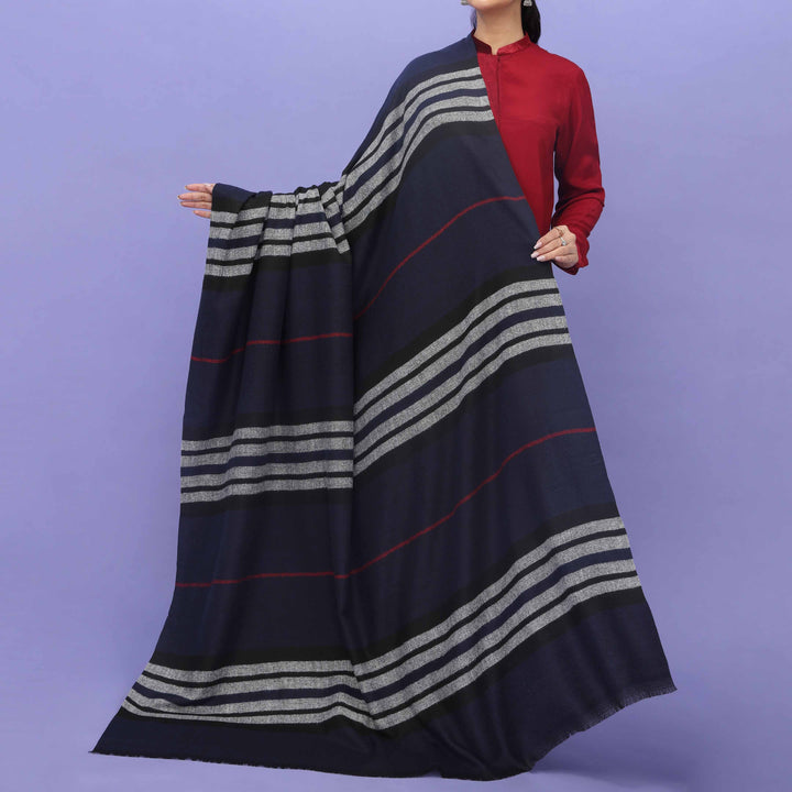 Navy Acrylic Winter Shawl PN4468